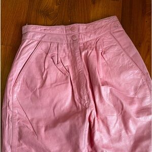 Casablanca Leather Pink Pants